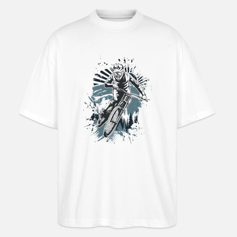 Dirt Trail Rider Splash - Stanley/Stella Oversized Unisex Bio T-Shirt Blaster 2.0 - Weiß