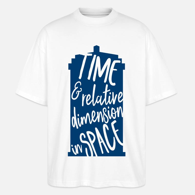 Temps et dimension relative dans l’espace - T-shirt bio Blaster 2.0 coupe oversize Stanley/Stella Unisexe - blanc