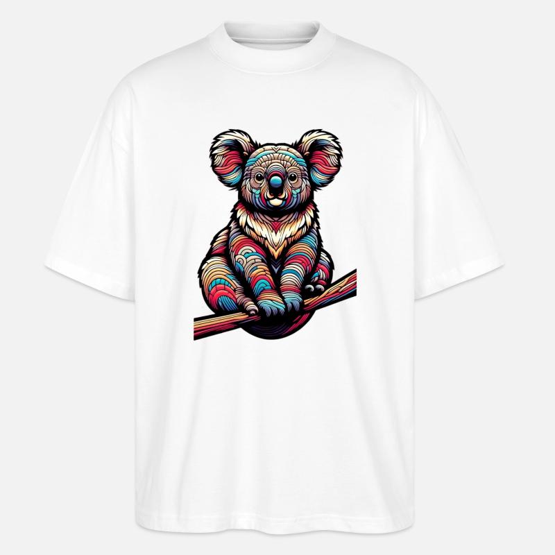 Koala - Stanley/Stella Oversized Unisex Bio T-Shirt Blaster 2.0 - Weiß