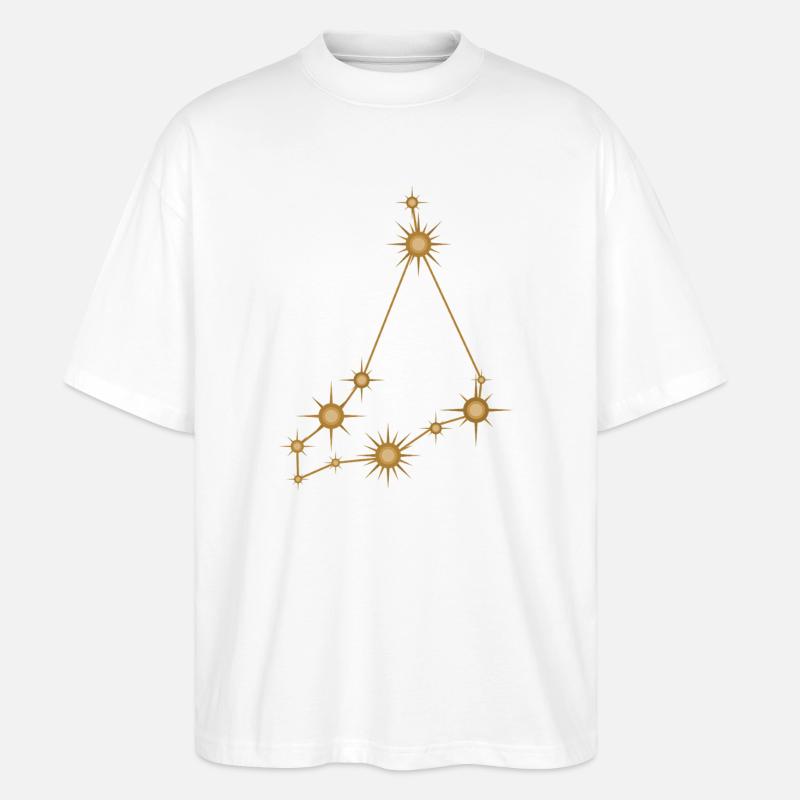 Sternbild Steinbock Sternzeichen Sternzeichen - Stanley/Stella Oversized Unisex Bio T-Shirt Blaster 2.0 - Weiß