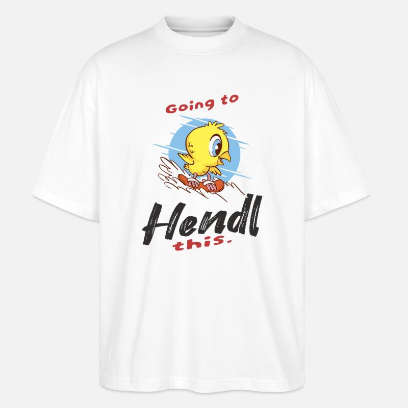 Abenteuerlicher Vogel auf Surfbrettern - Stanley/Stella Oversized Unisex Bio T-Shirt Blaster 2.0 - Weiß