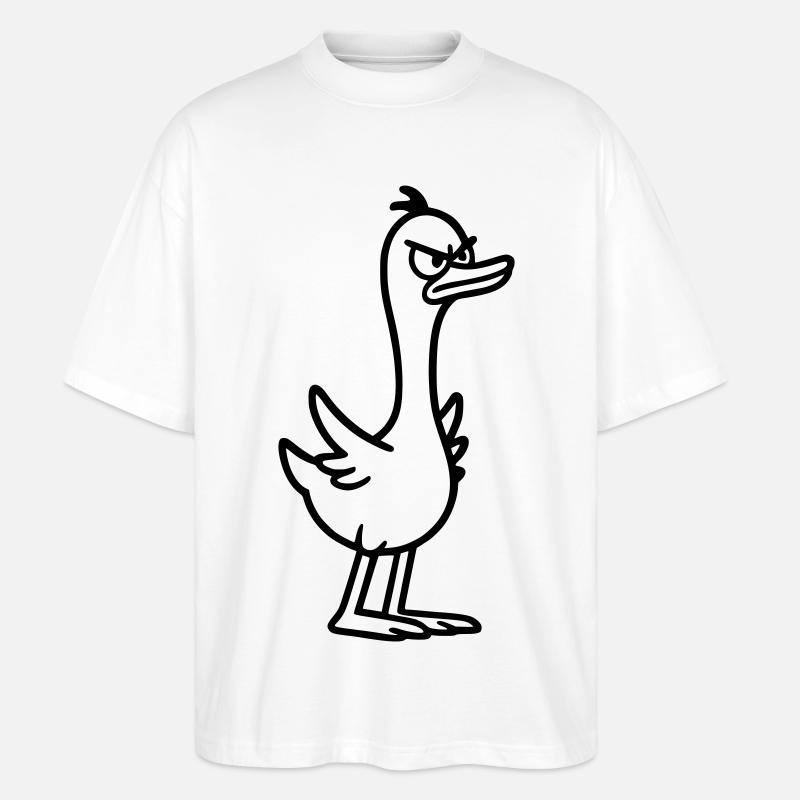 Wütende Gans - Stanley/Stella Oversized Unisex Bio T-Shirt Blaster 2.0 - Weiß