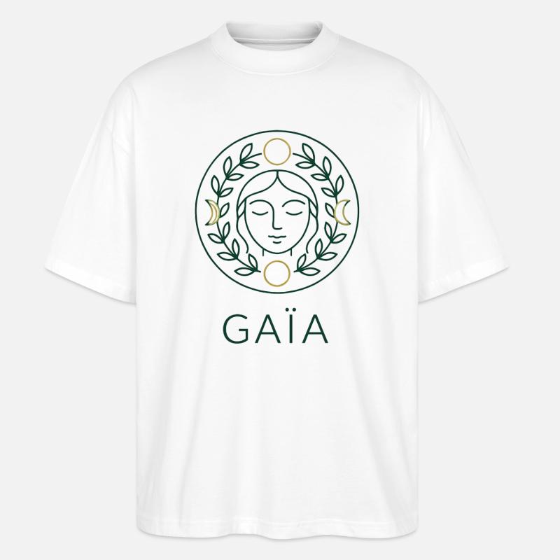 Gaia – Mutter Natur – Baum des Lebens - Stanley/Stella Oversized Unisex Bio T-Shirt Blaster 2.0 - Weiß