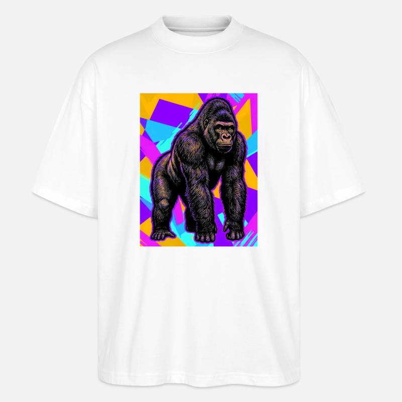 Gorilla - Stanley/Stella Oversized Unisex Bio T-Shirt Blaster 2.0 - Weiß