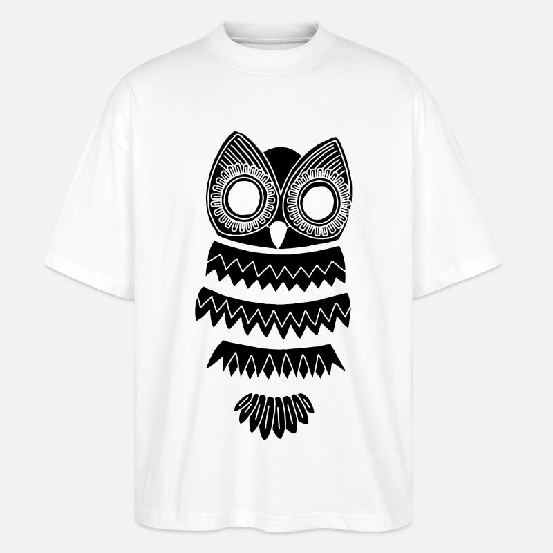 Die Schwarze Eule - Stanley/Stella Oversized Unisex Bio T-Shirt Blaster 2.0 - Weiß