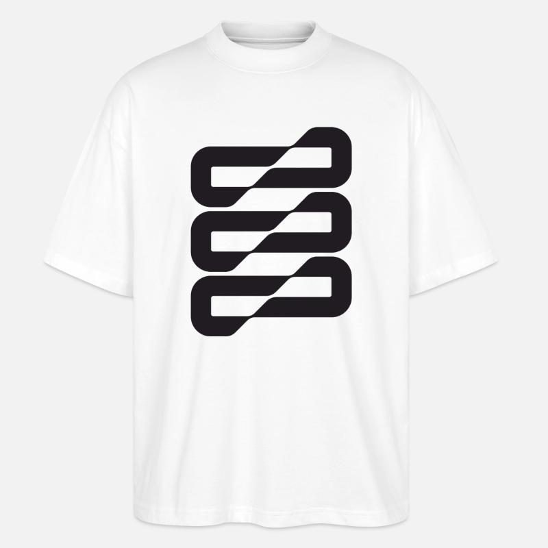 Conception géométrique des chaînes - T-shirt bio Blaster 2.0 coupe oversize Stanley/Stella Unisexe - blanc