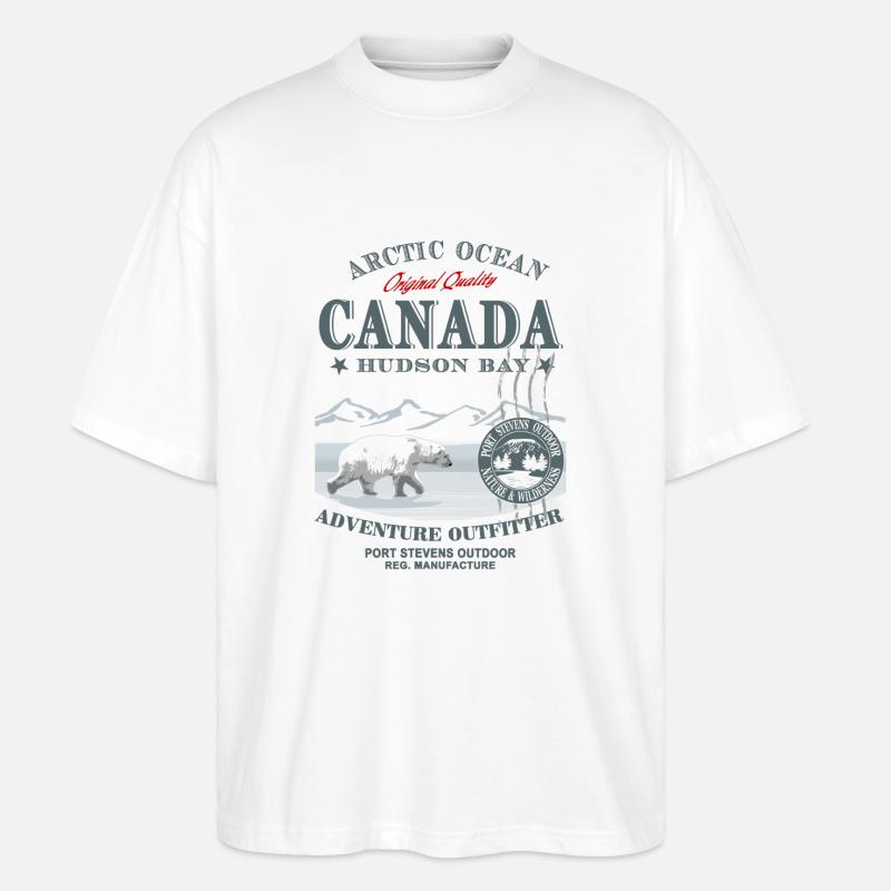 Polar Bear - Canada - Stanley/Stella Oversized Unisex Bio T-Shirt Blaster 2.0 - Weiß