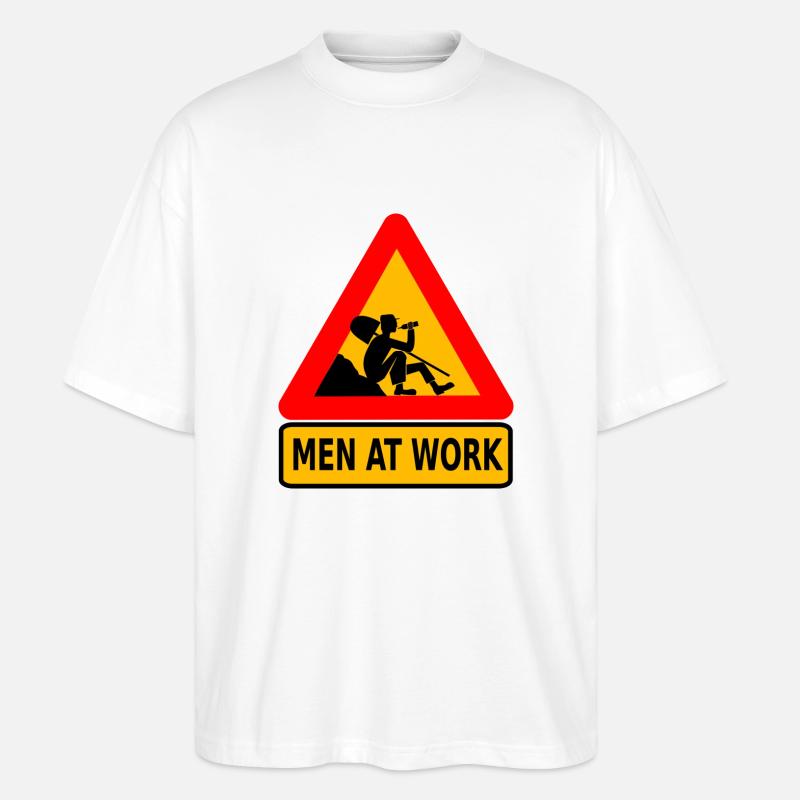 Men at work - Stanley/Stella Oversized Unisex Bio T-Shirt Blaster 2.0 - Weiß