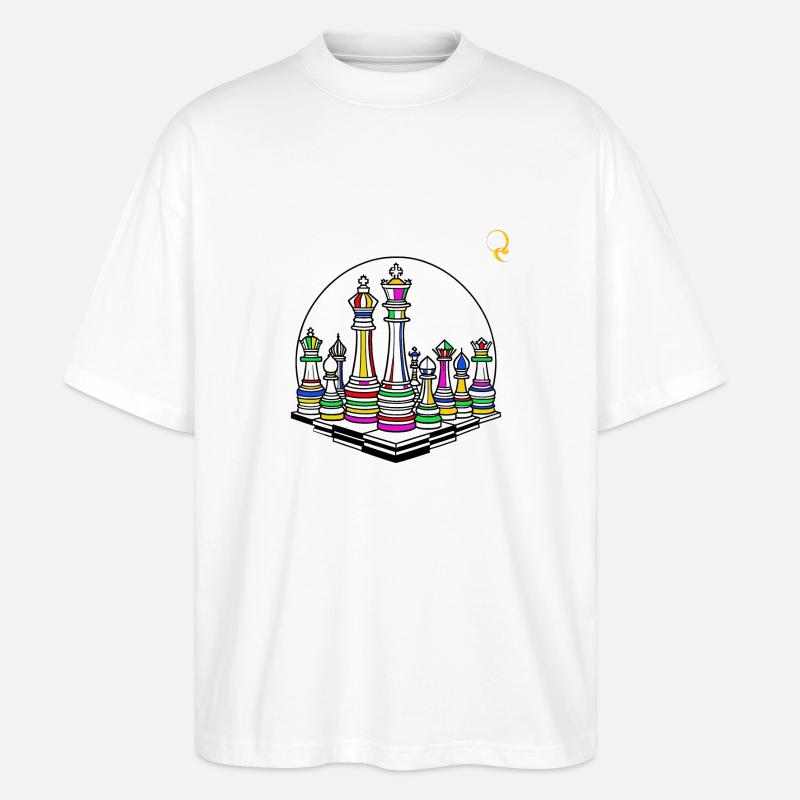 SCHACHFARBEN - Stanley/Stella Oversized Unisex Bio T-Shirt Blaster 2.0 - Weiß