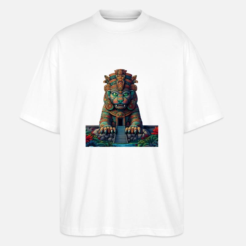 Tempel B'alam - Stanley/Stella Oversized Unisex Bio T-Shirt Blaster 2.0 - Weiß