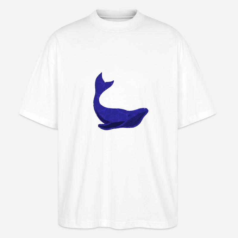 Blauwal - Stanley/Stella Oversized Unisex Bio T-Shirt Blaster 2.0 - Weiß