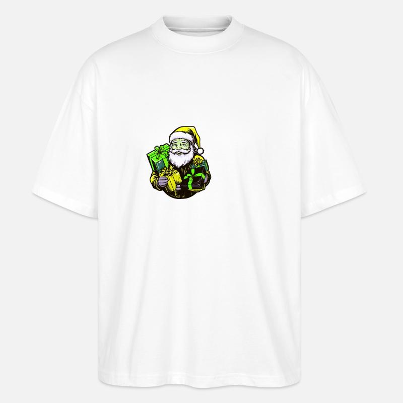 Weihnachtsmann Geschenke - Stanley/Stella Oversized Unisex Bio T-Shirt Blaster 2.0 - Weiß