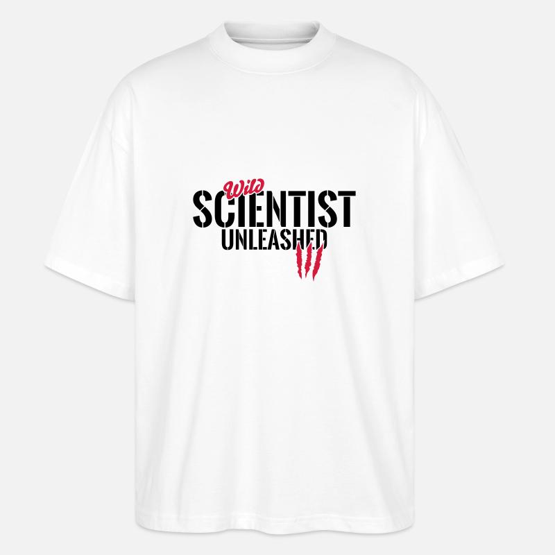 Wild scientists unleashed - Stanley/Stella Oversized Unisex Organic T-shirt Blaster 2.0 - white