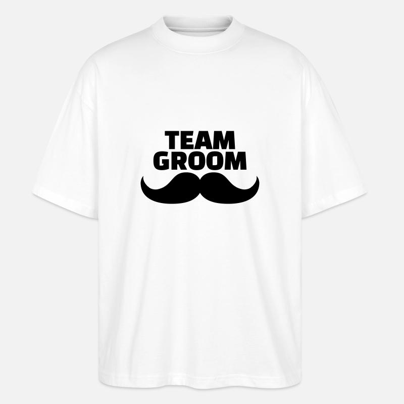 Bräutigam - Stanley/Stella Oversized Unisex Bio T-Shirt Blaster 2.0 - Weiß