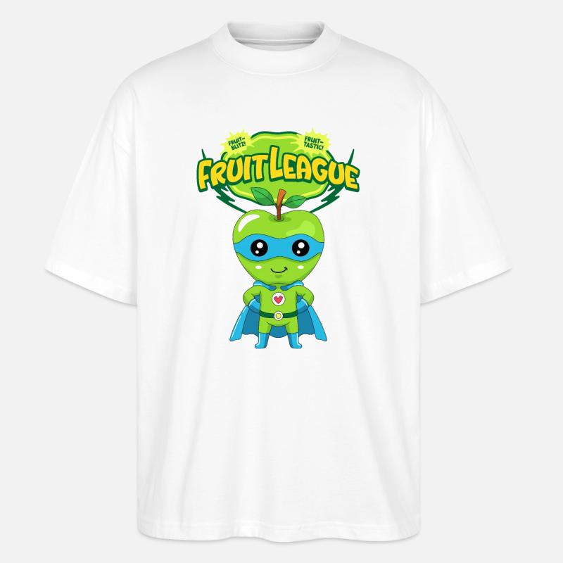 Apfel im anzug - Stanley/Stella Oversized Unisex Bio T-Shirt Blaster 2.0 - Weiß