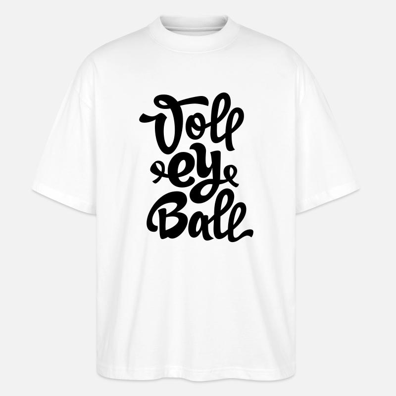 Abstrakter Farbexplosion Druckdesign Volleyball - Stanley/Stella Oversized Unisex Bio T-Shirt Blaster 2.0 - Weiß