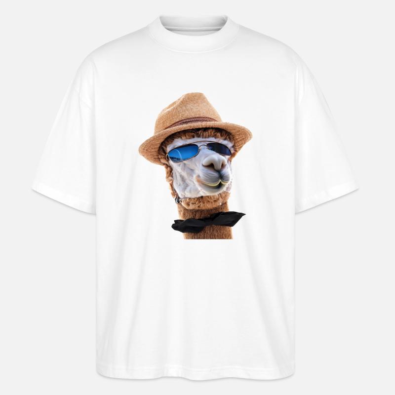 alpaca hut sonnenbrille fliege - Stanley/Stella Oversized Unisex Bio T-Shirt Blaster 2.0 - Weiß