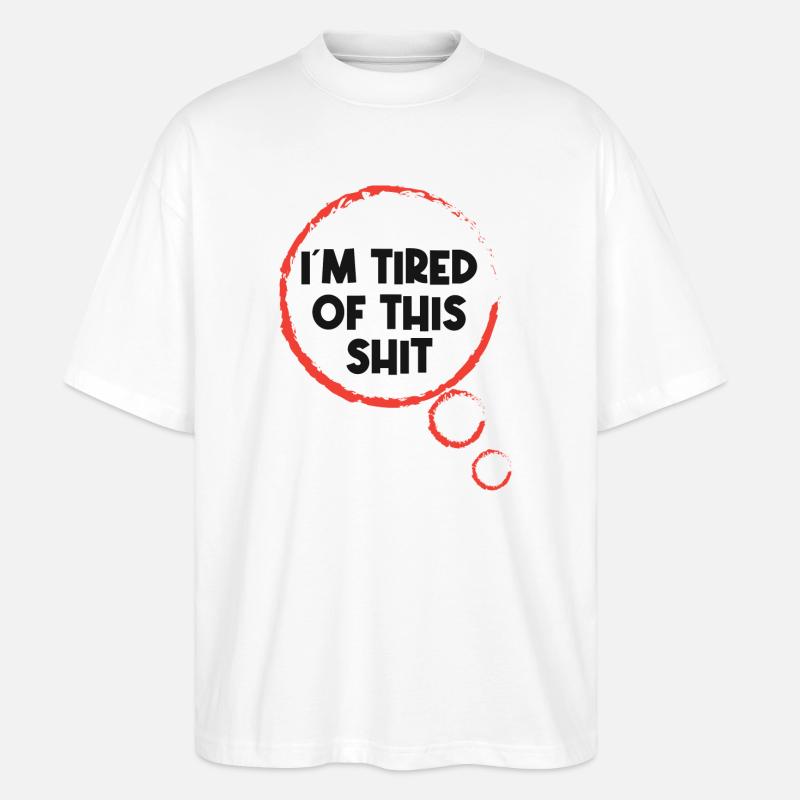 Gleichgültig Statement Ist Mir Egal - Stanley/Stella Oversized Unisex Bio T-Shirt Blaster 2.0 - Weiß
