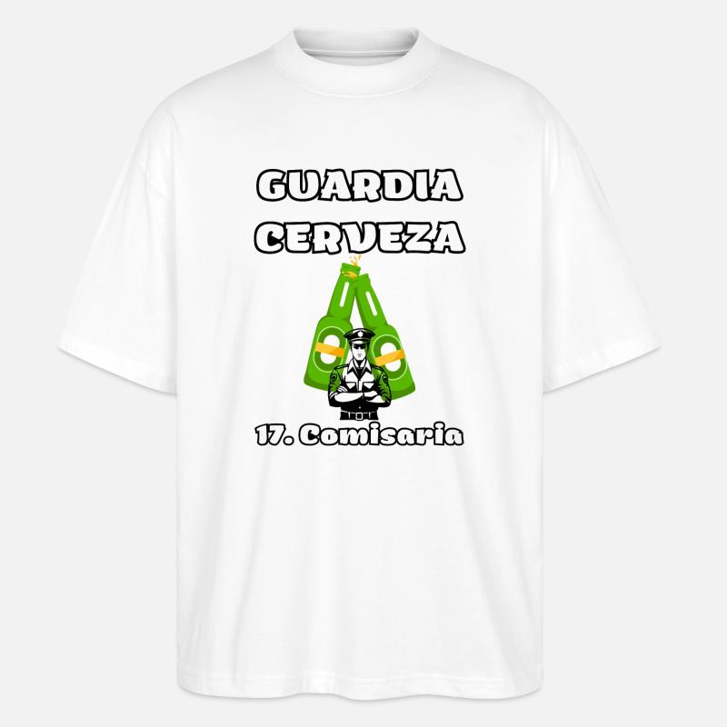 Bierpolizei - Stanley/Stella Oversized Unisex Bio T-Shirt Blaster 2.0 - Weiß