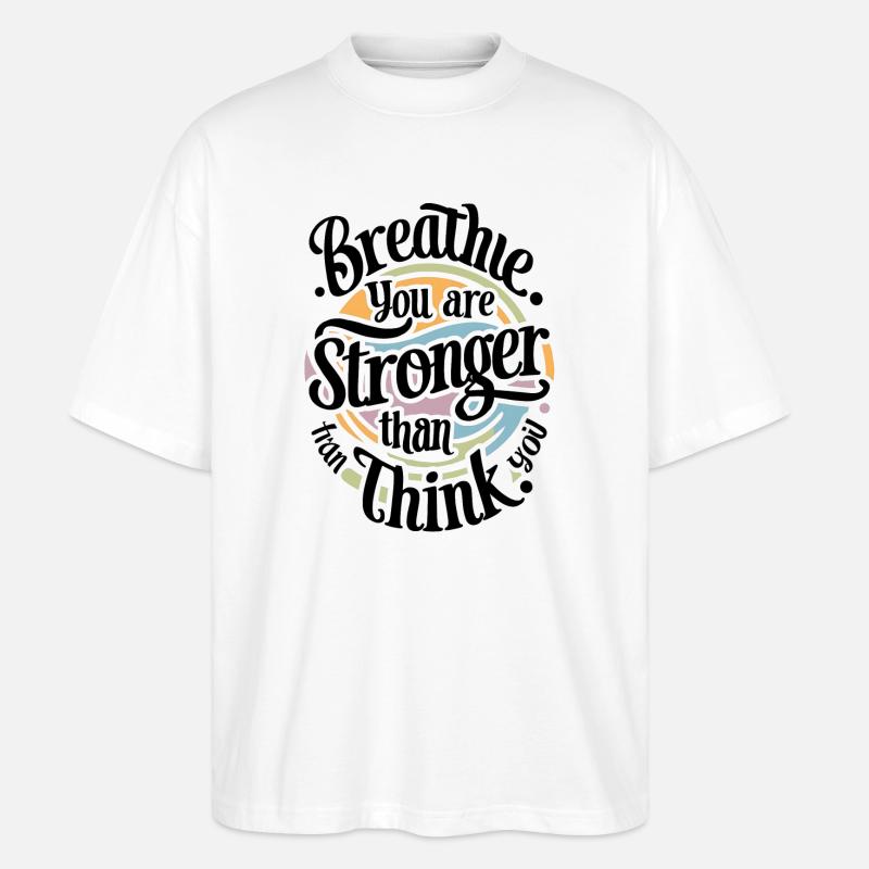 Inspirierende Weisheit Typografie - Stanley/Stella Oversized Unisex Bio T-Shirt Blaster 2.0 - Weiß