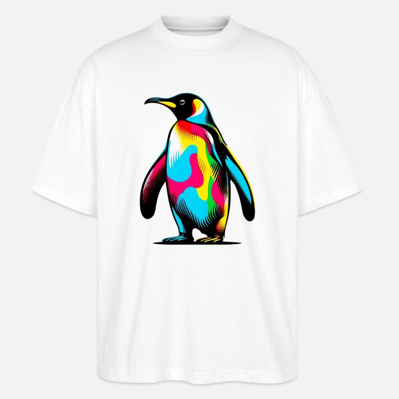 Penguin - Stanley/Stella Oversized Unisex Organic T-shirt Blaster 2.0 - white
