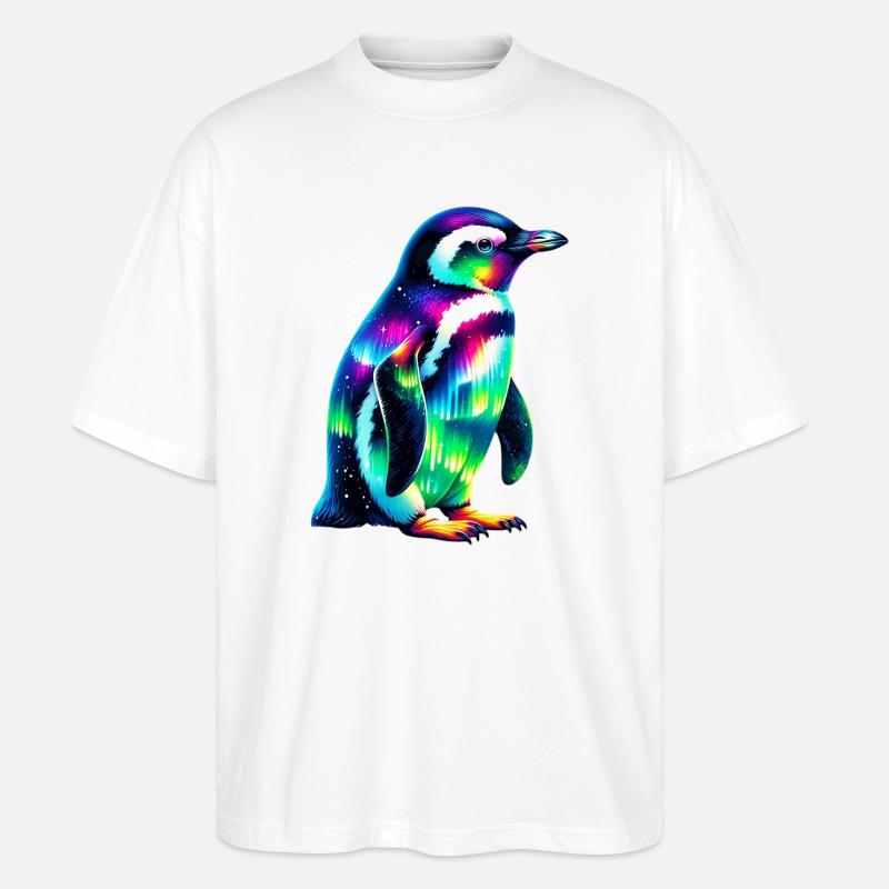 Pinguin - Stanley/Stella Oversized Unisex Bio T-Shirt Blaster 2.0 - Weiß