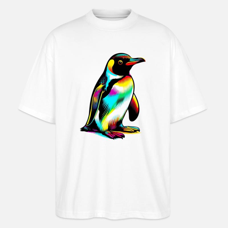 Pingouin - T-shirt bio Blaster 2.0 coupe oversize Stanley/Stella Unisexe - blanc