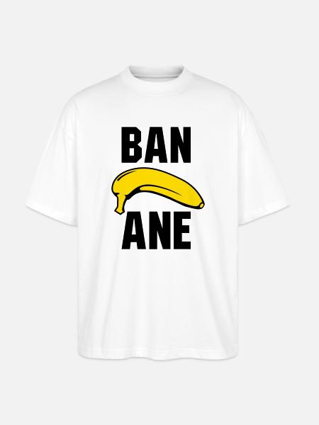 Banane - Stanley/Stella Oversized Unisex Bio T-Shirt Blaster 2.0 - Weiß