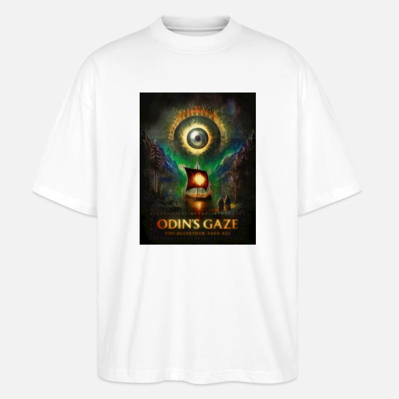 Odins Blick – Das Allsehende Auge - Stanley/Stella Oversized Unisex Bio T-Shirt Blaster 2.0 - Weiß