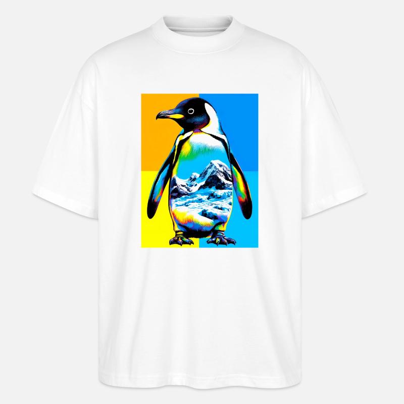 pingouin - T-shirt bio Blaster 2.0 coupe oversize Stanley/Stella Unisexe - blanc