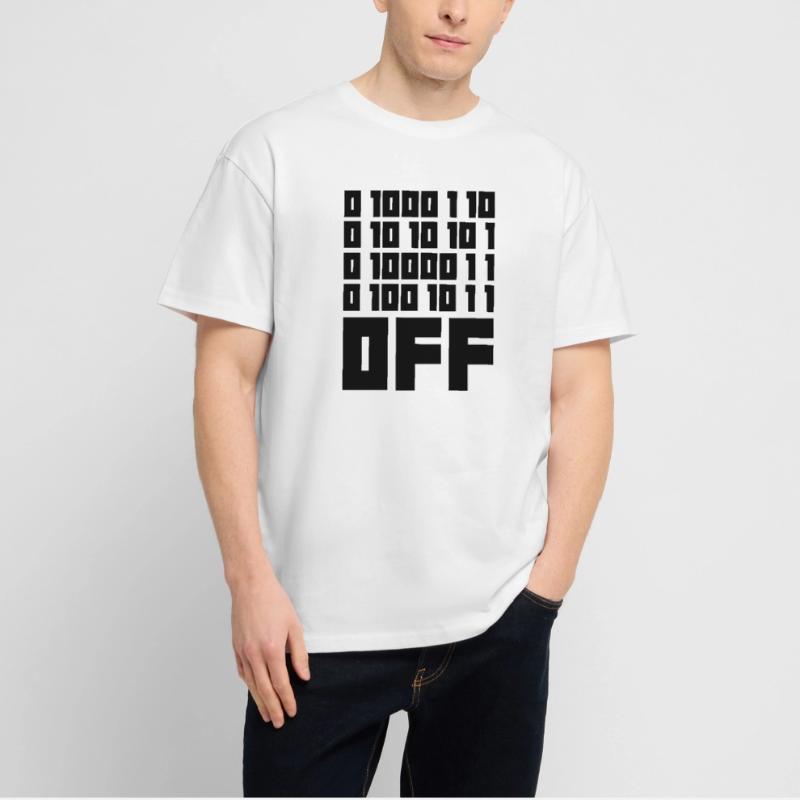 Binary Code F**k OFF – Nerd Humor & Geek Code Stanley/Stella Oversized Unisex Organic T-shirt Blaster 2.0