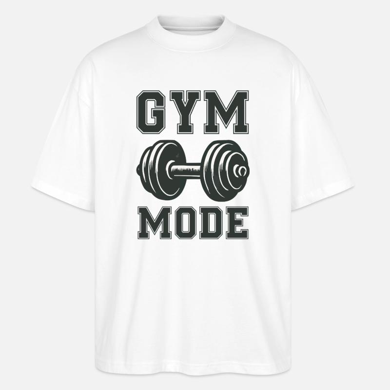 Gym Mode  - Stanley/Stella Oversized Unisex Bio T-Shirt Blaster 2.0 - Weiß