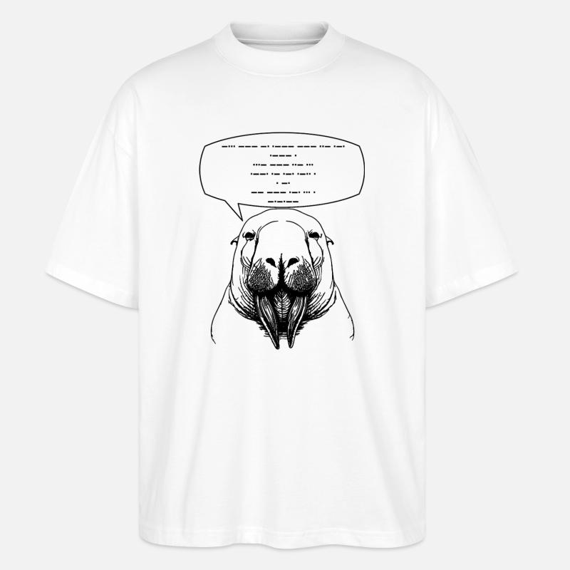 Do you speak Morse code? - Stanley/Stella Oversized Unisex Organic T-shirt Blaster 2.0 - white