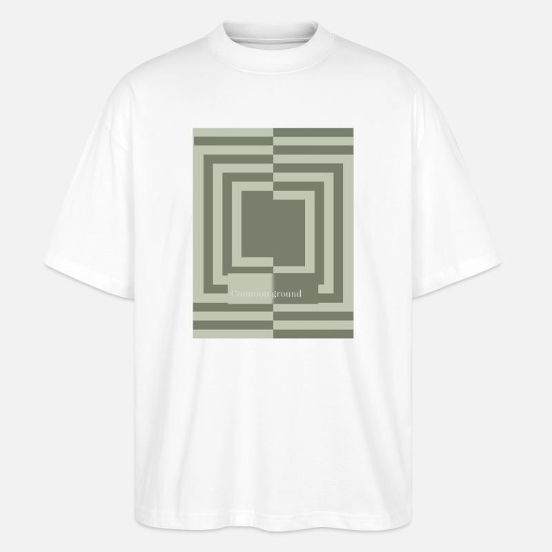 Common ground minimal geometric harmony - Stanley/Stella Oversized Unisex Bio T-Shirt Blaster 2.0 - Weiß