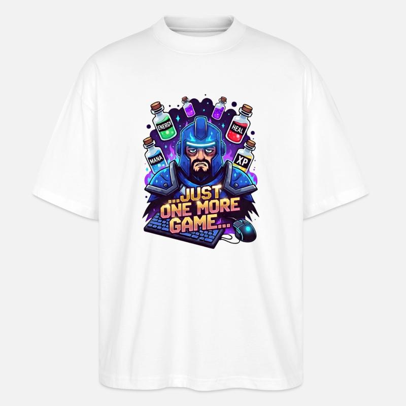 Just one more game - Stanley/Stella Oversized Unisex Bio T-Shirt Blaster 2.0 - Weiß