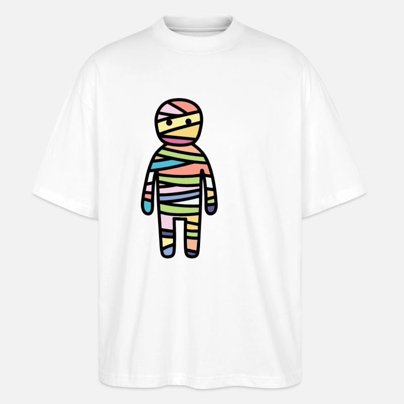 Mumie Halloween Comic - Stanley/Stella Oversized Unisex Bio T-Shirt Blaster 2.0 - Weiß