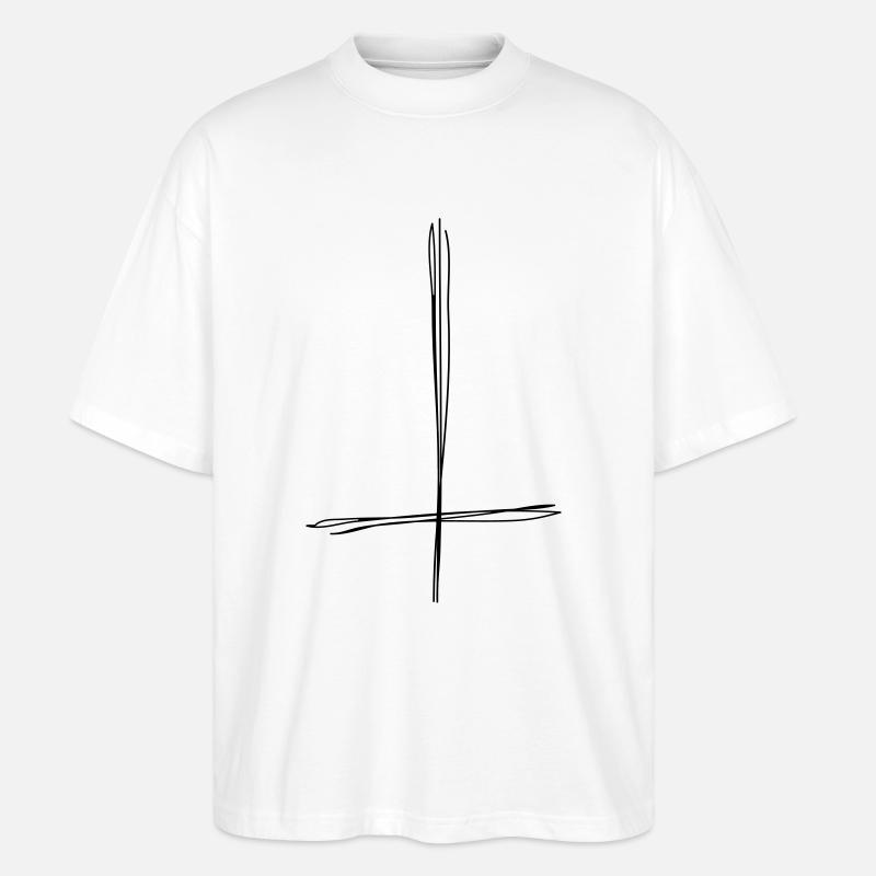 Cross - Stanley/Stella Oversized Unisex Bio T-Shirt Blaster 2.0 - Weiß