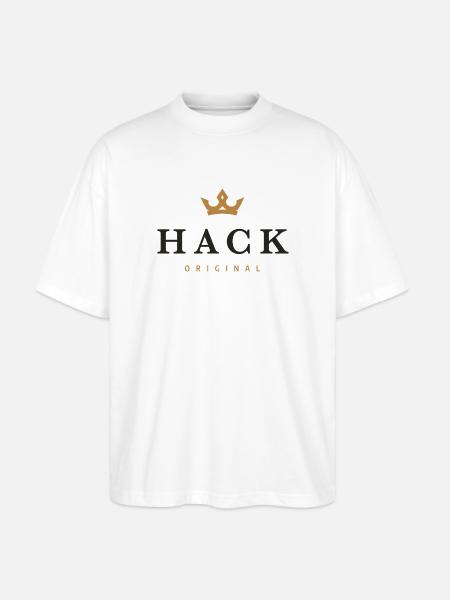 Hack Original Family Logo - Stanley/Stella Oversized Unisex Organic T-shirt Blaster 2.0 - white