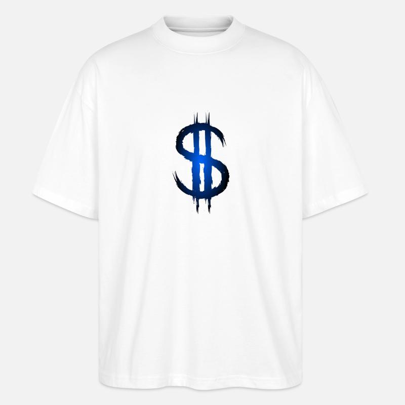 Dollarzeichen Dollar Geld Symbol - Stanley/Stella Oversized Unisex Bio T-Shirt Blaster 2.0 - Weiß