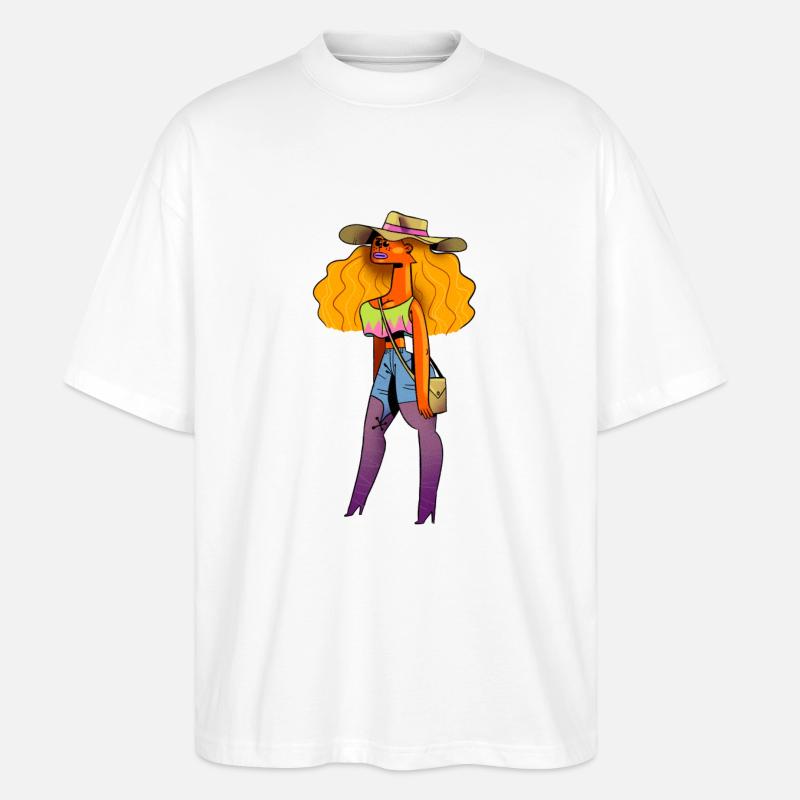 Frau - Stanley/Stella Oversized Unisex Bio T-Shirt Blaster 2.0 - Weiß