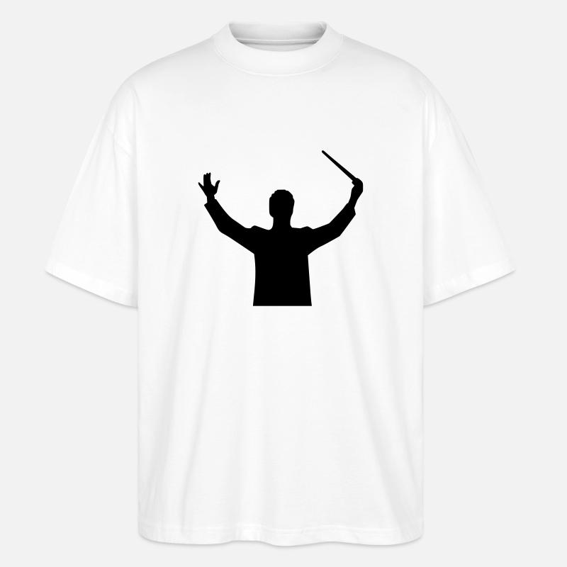 Chef d'orchestre - T-shirt bio Blaster 2.0 coupe oversize Stanley/Stella Unisexe - blanc