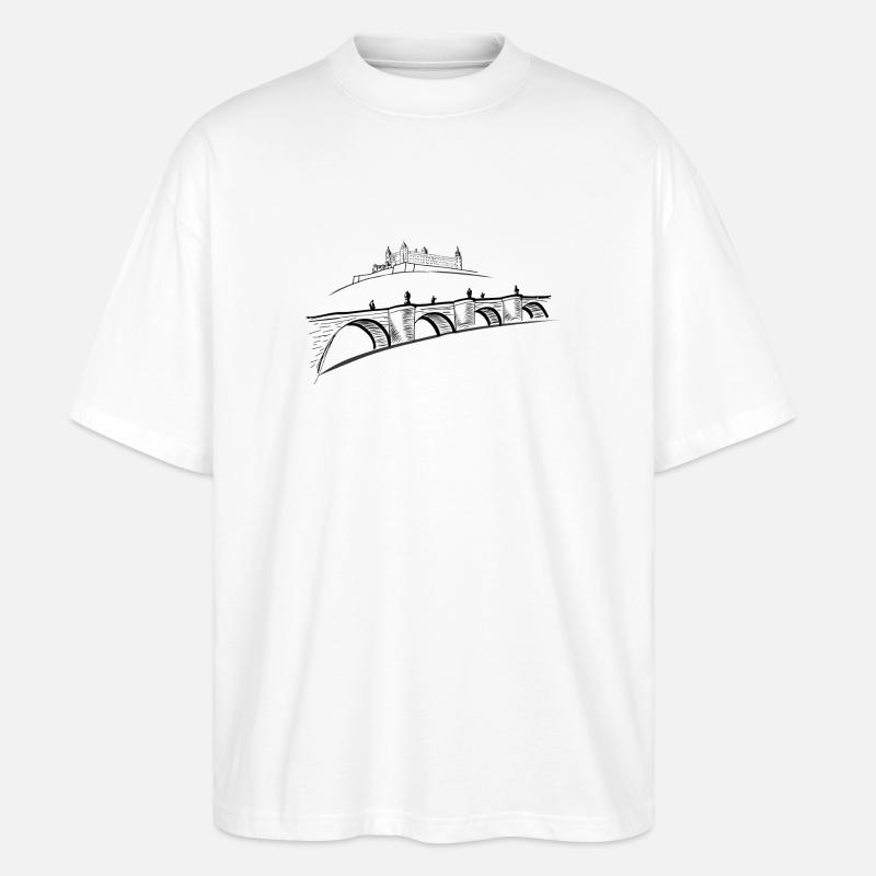 Brückenschoppen - Stanley/Stella Oversized Unisex Bio T-Shirt Blaster 2.0 - Weiß