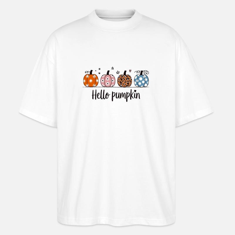 hello pumpkin - Stanley/Stella Oversized Unisex Bio T-Shirt Blaster 2.0 - Weiß