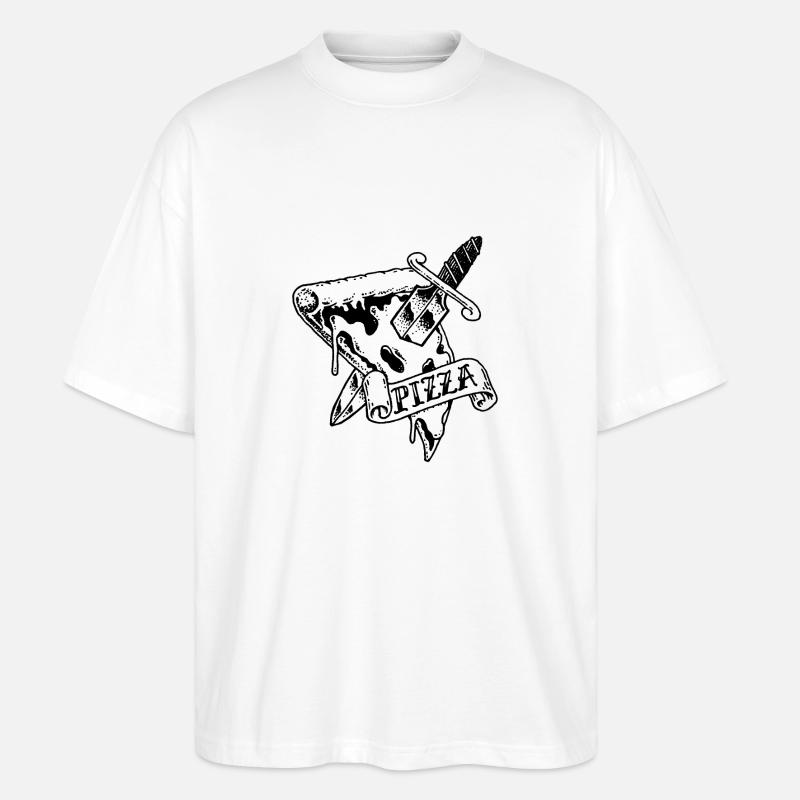 PIZZA !!! - Stanley/Stella Oversized Unisex Bio T-Shirt Blaster 2.0 - Weiß