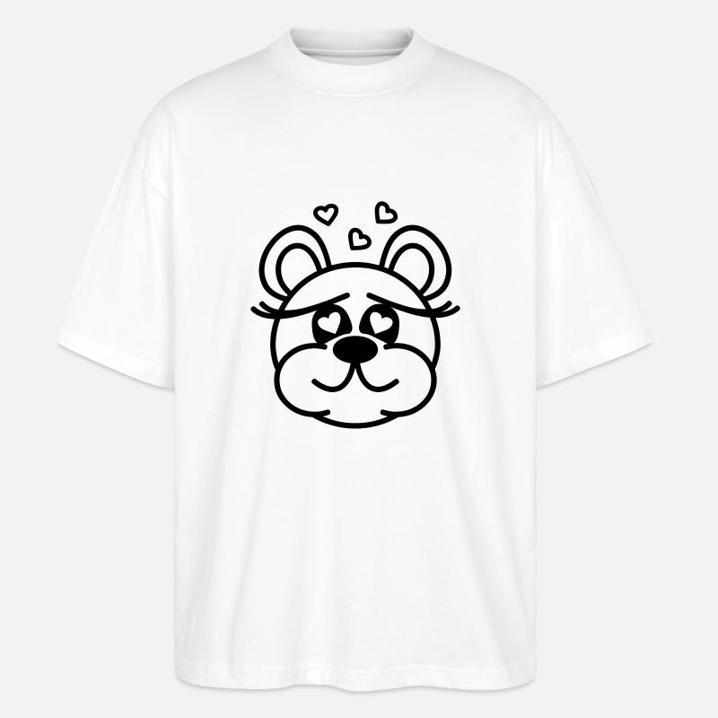 bear in love - Stanley/Stella Oversized Unisex Bio T-Shirt Blaster 2.0 - Weiß