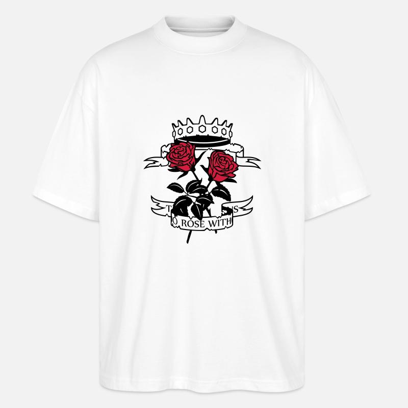 There is no rose.. - Stanley/Stella Oversized Unisex Bio T-Shirt Blaster 2.0 - Weiß