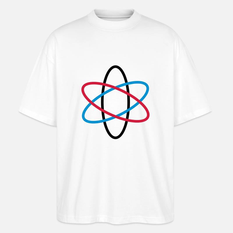 atom_neutron_02 - Stanley/Stella Oversized Unisex Organic T-shirt Blaster 2.0 - white