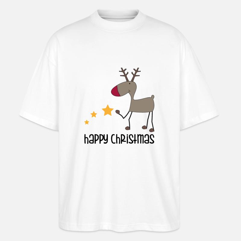 Weihnachten - Stanley/Stella Oversized Unisex Bio T-Shirt Blaster 2.0 - Weiß