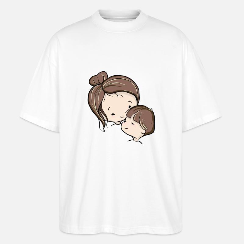 Mutter und Kind - Stanley/Stella Oversized Unisex Bio T-Shirt Blaster 2.0 - Weiß