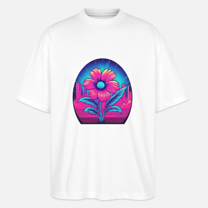 Blume - Stanley/Stella Oversized Unisex Bio T-Shirt Blaster 2.0 - Weiß